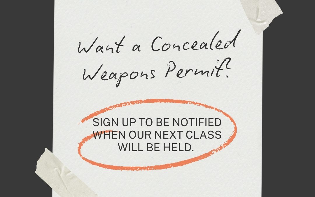 Want A Concealed Weapons Permit?